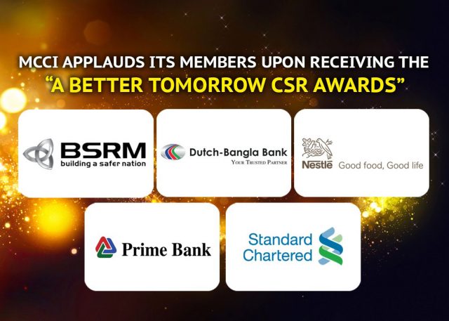 Metropolitan Chamber of Commerce and Industry, Dhaka Applauds its Members Upon Receiving the "A Better Tomorrow CSR Awards"