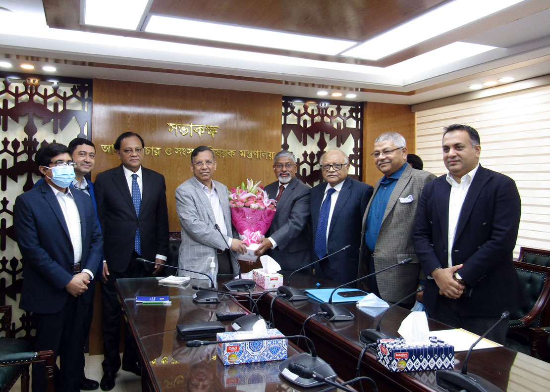 MCCI office-bearers pay courtesy call to the Hon'ble Law Minister